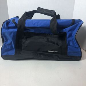 Wilson Duffle Bag Tote Gym Blue 18"x9.5"x9"‎ Carry On Plane Tennis Sports